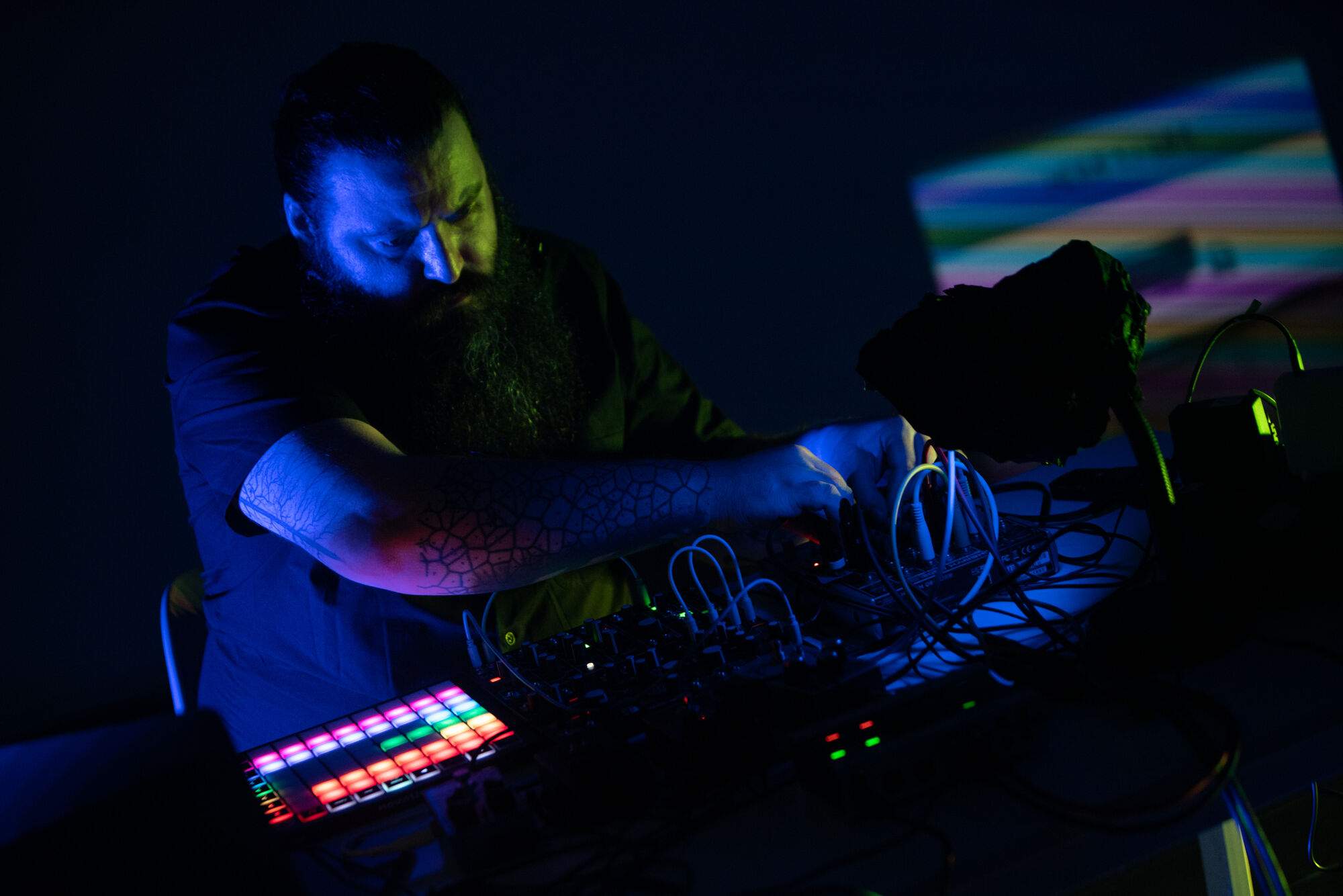 Jerome Faria performing at Jejum #11, Lisbon, 2022